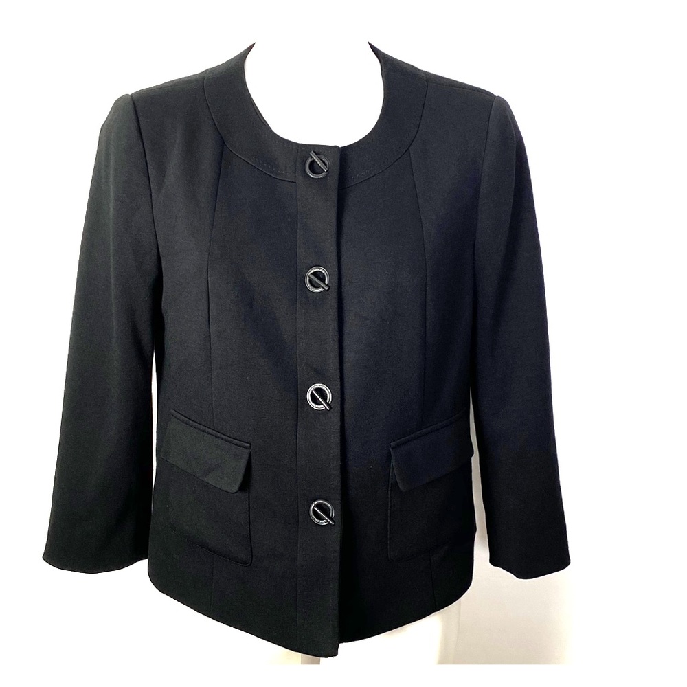 Calvin Klein black solid jackets outerwear size 8